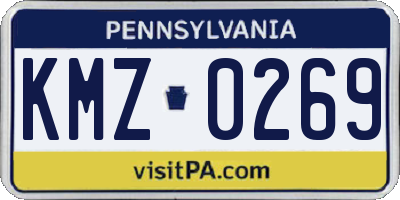 PA license plate KMZ0269