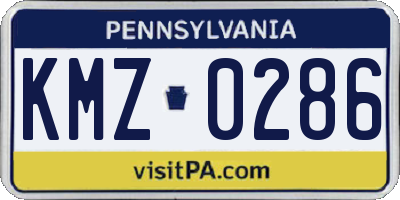 PA license plate KMZ0286