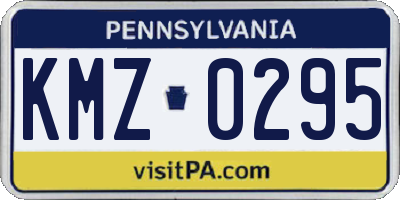 PA license plate KMZ0295
