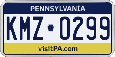 PA license plate KMZ0299