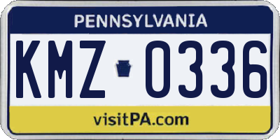 PA license plate KMZ0336