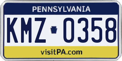 PA license plate KMZ0358