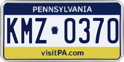 PA license plate KMZ0370