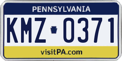 PA license plate KMZ0371