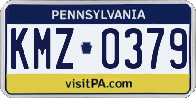PA license plate KMZ0379