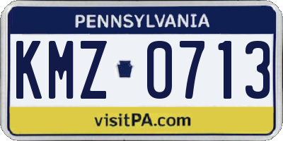 PA license plate KMZ0713