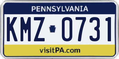 PA license plate KMZ0731