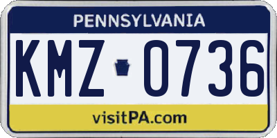PA license plate KMZ0736