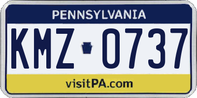 PA license plate KMZ0737