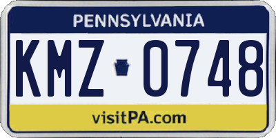 PA license plate KMZ0748