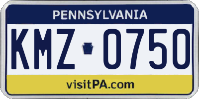 PA license plate KMZ0750