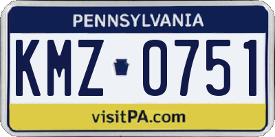 PA license plate KMZ0751