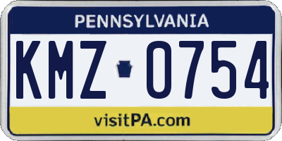 PA license plate KMZ0754