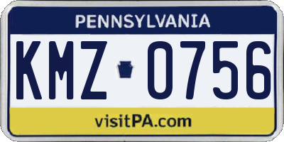 PA license plate KMZ0756