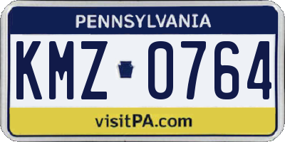 PA license plate KMZ0764