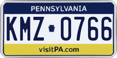 PA license plate KMZ0766