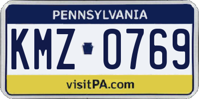 PA license plate KMZ0769