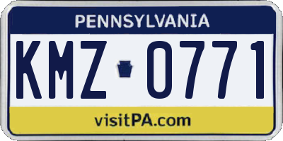 PA license plate KMZ0771