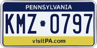 PA license plate KMZ0797