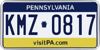 PA license plate KMZ0817