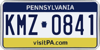 PA license plate KMZ0841
