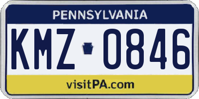 PA license plate KMZ0846