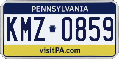 PA license plate KMZ0859