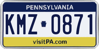 PA license plate KMZ0871