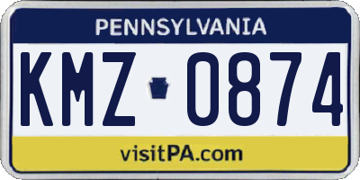 PA license plate KMZ0874