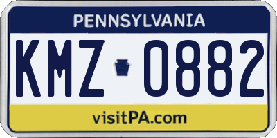 PA license plate KMZ0882