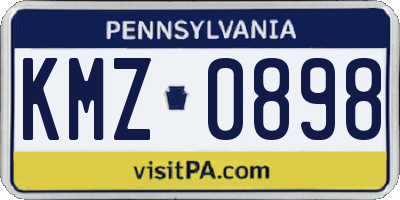 PA license plate KMZ0898