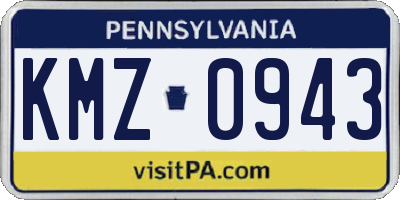 PA license plate KMZ0943