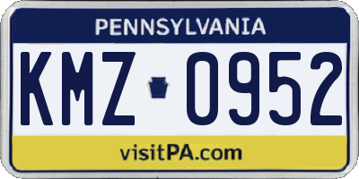 PA license plate KMZ0952