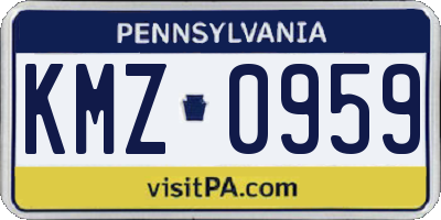 PA license plate KMZ0959