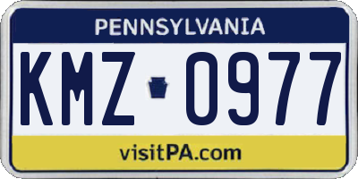 PA license plate KMZ0977
