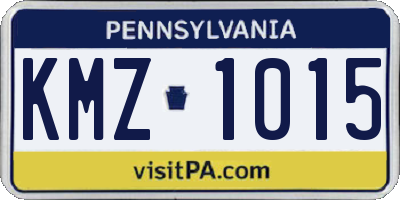 PA license plate KMZ1015