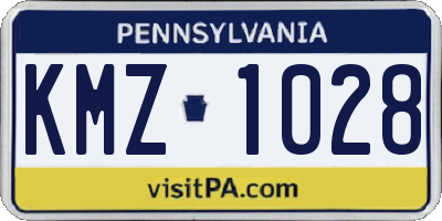 PA license plate KMZ1028