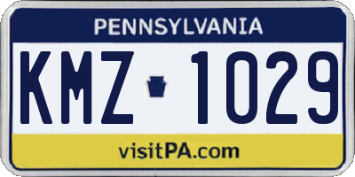 PA license plate KMZ1029