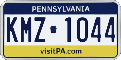PA license plate KMZ1044