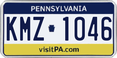 PA license plate KMZ1046