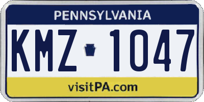 PA license plate KMZ1047