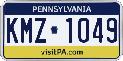 PA license plate KMZ1049