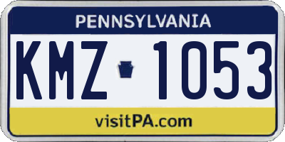 PA license plate KMZ1053