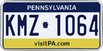 PA license plate KMZ1064