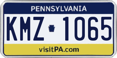 PA license plate KMZ1065