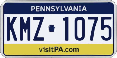 PA license plate KMZ1075