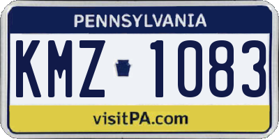 PA license plate KMZ1083