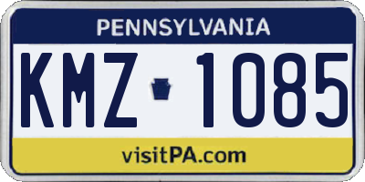 PA license plate KMZ1085