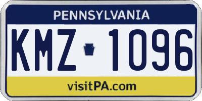 PA license plate KMZ1096