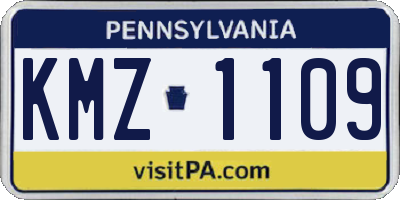 PA license plate KMZ1109